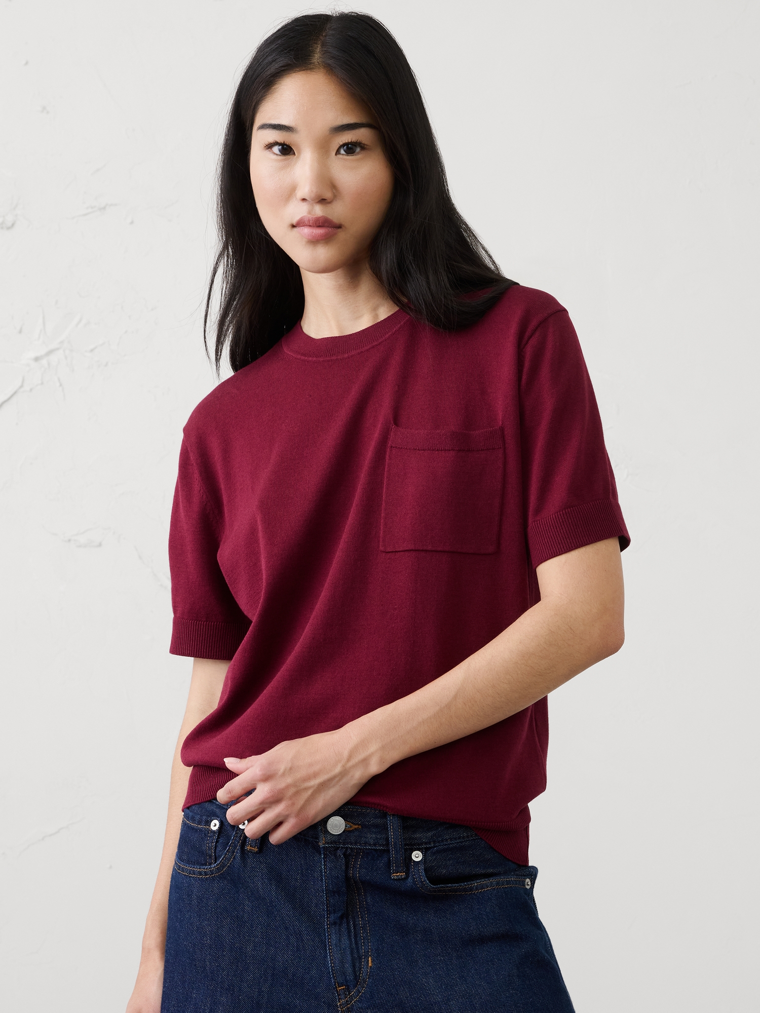 Image number 3 showing, Forever Pocket Sweater T-Shirt