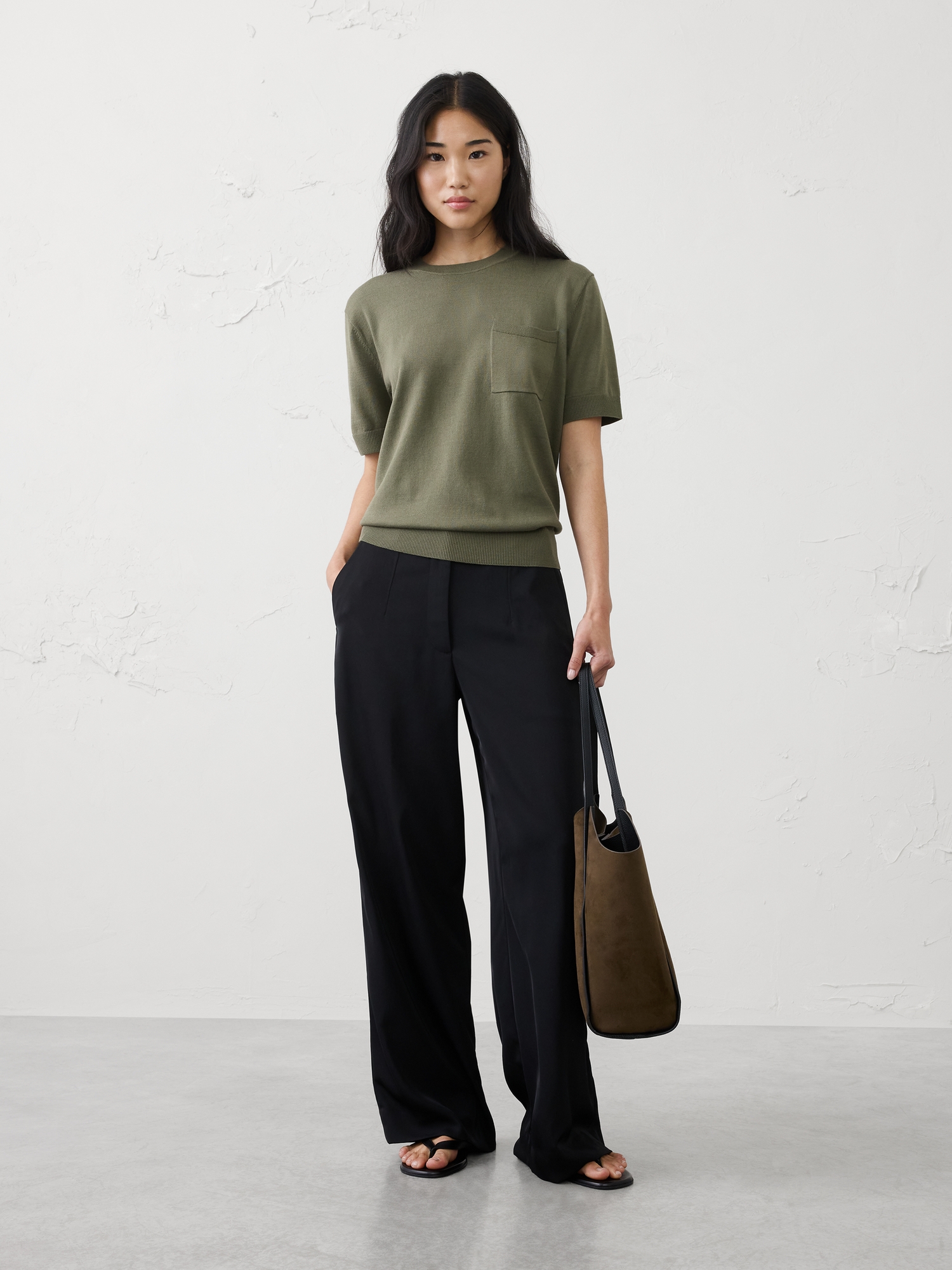 Image number 1 showing, Forever Pocket Sweater T-Shirt