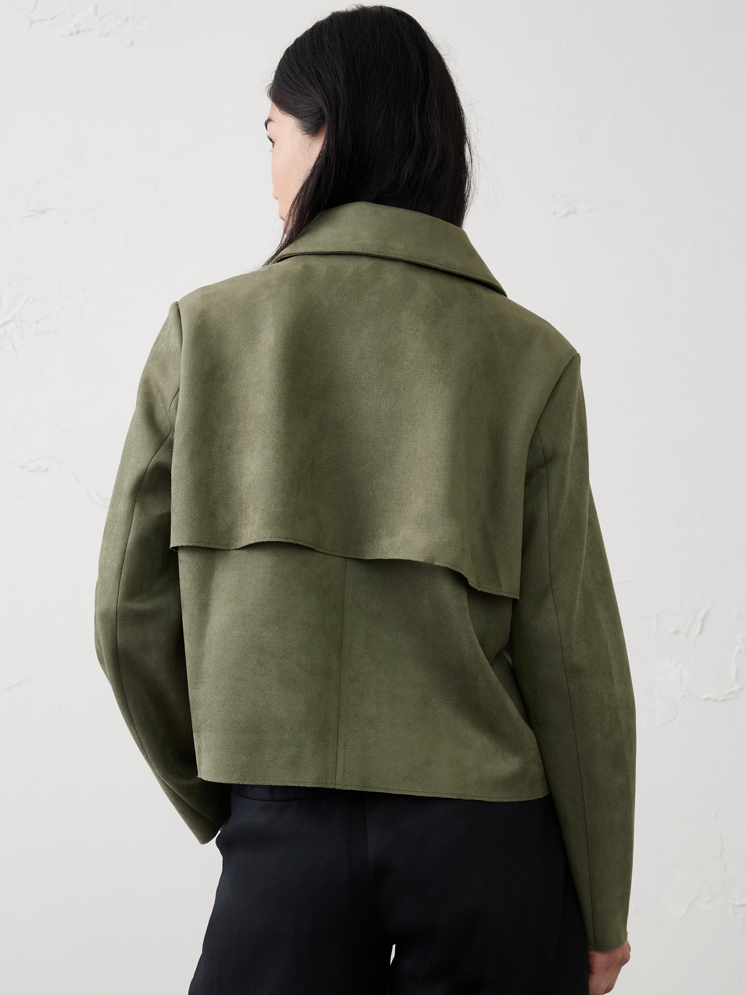 Image number 2 showing, Vegan Suede Short Trench