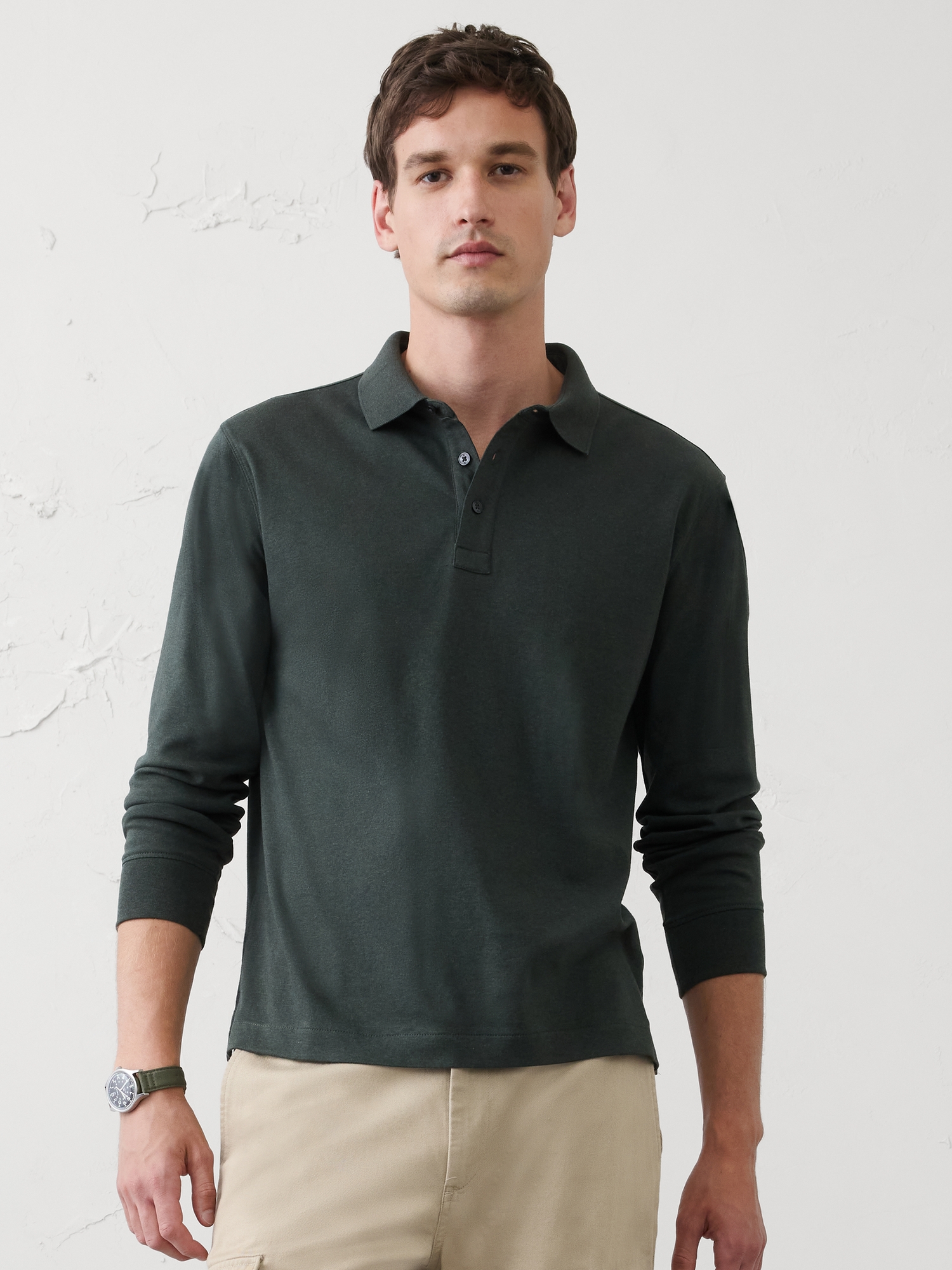 Image number 1 showing, Standard-Fit Luxe Touch Polo