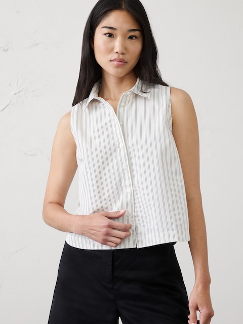 Collared Cropped Shirt