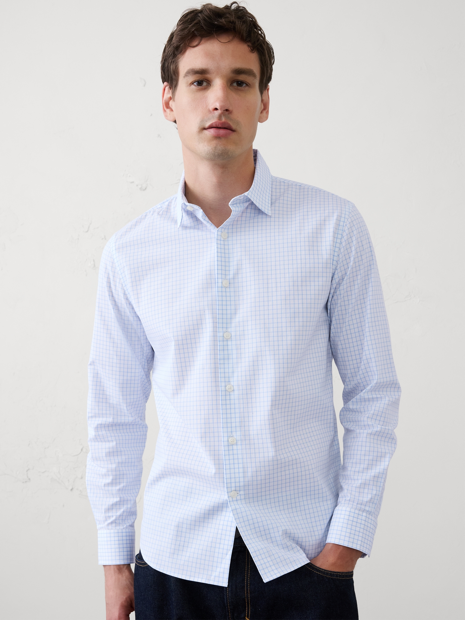 Image number 1 showing, Slim-Fit Untucked Dress Shirt