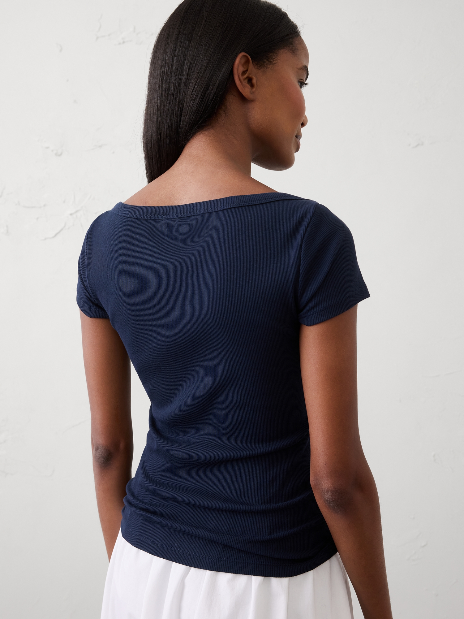 Image number 2 showing, Ribbed Boatneck Top