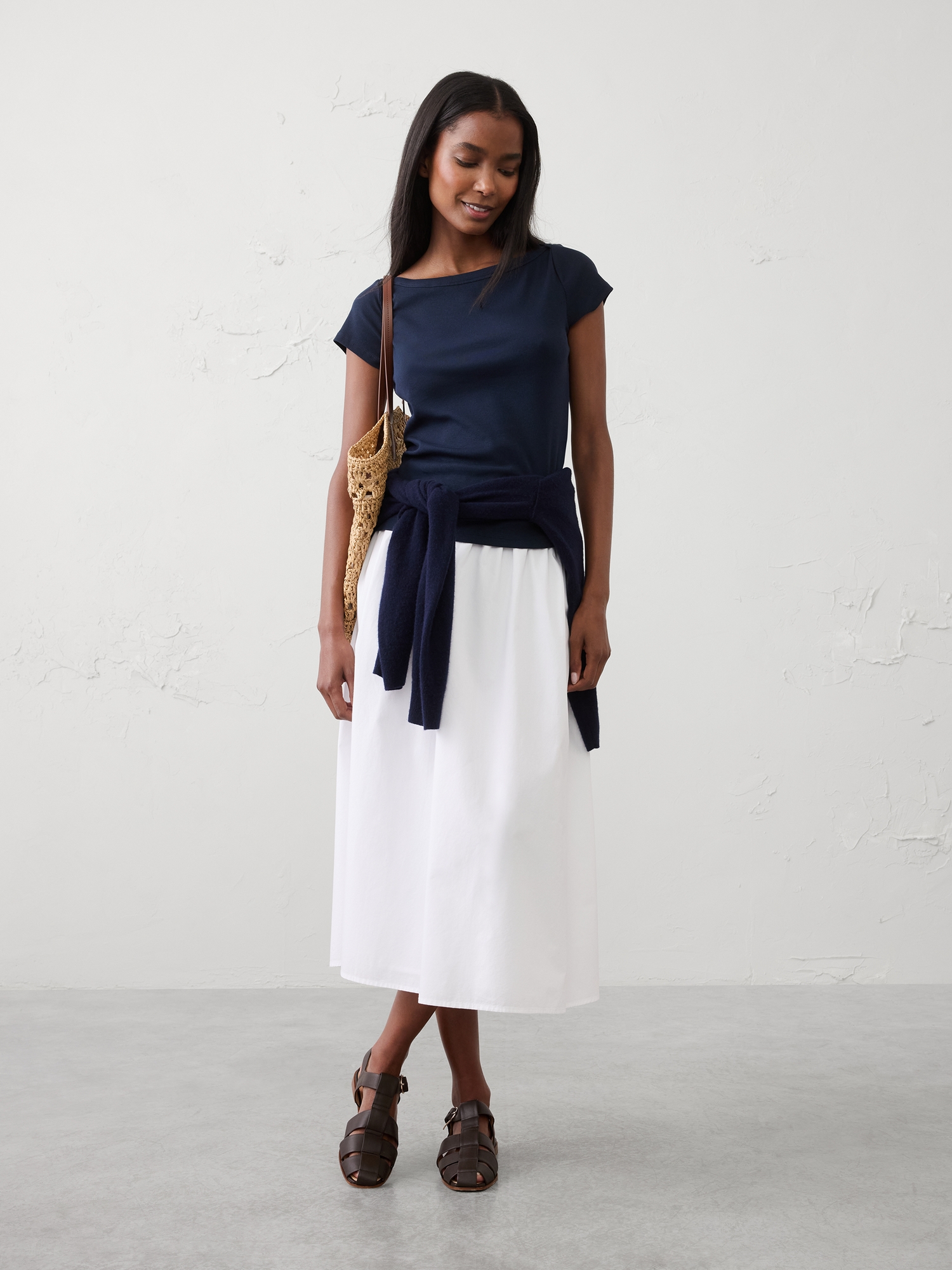 Image number 3 showing, Ribbed Boatneck Top