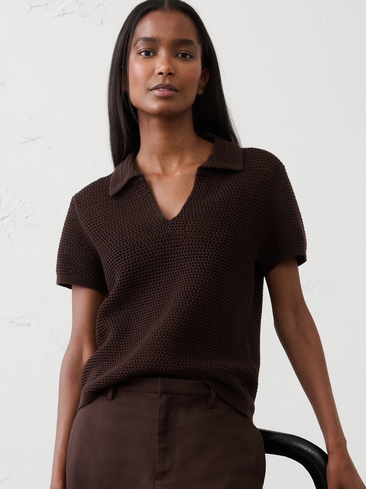 Image number 1 showing, Textured Sweater Polo