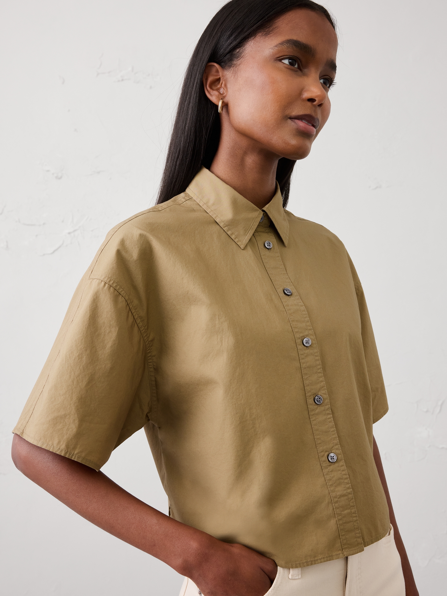 Image number 3 showing, Boxy Cropped Shirt