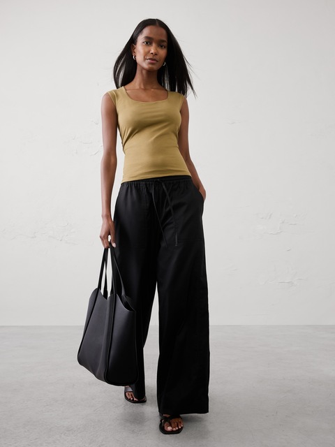 Soft Stretch Scoop-Neck Top