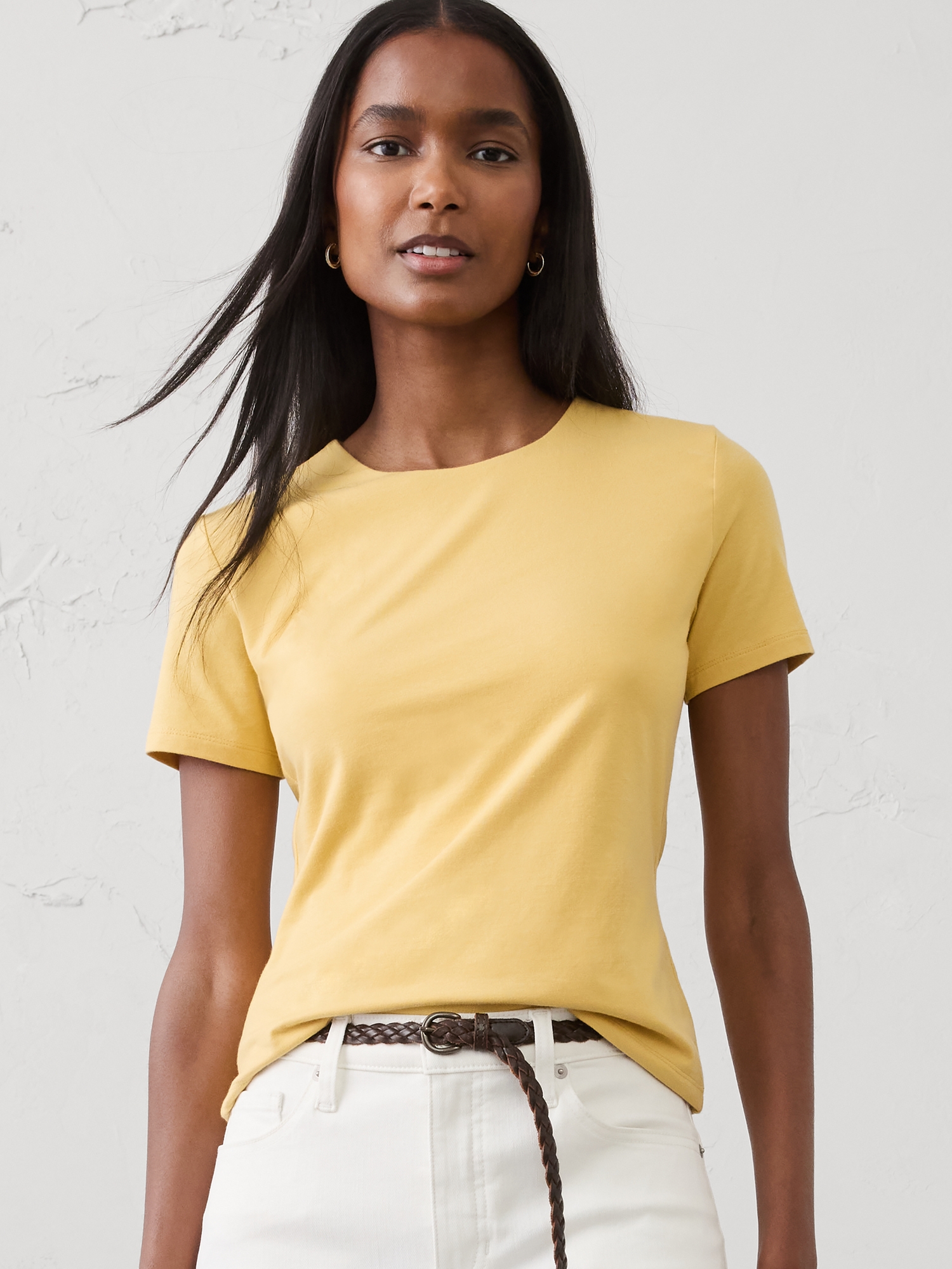 L'image numéro 1 présente T-shirt extensible doux