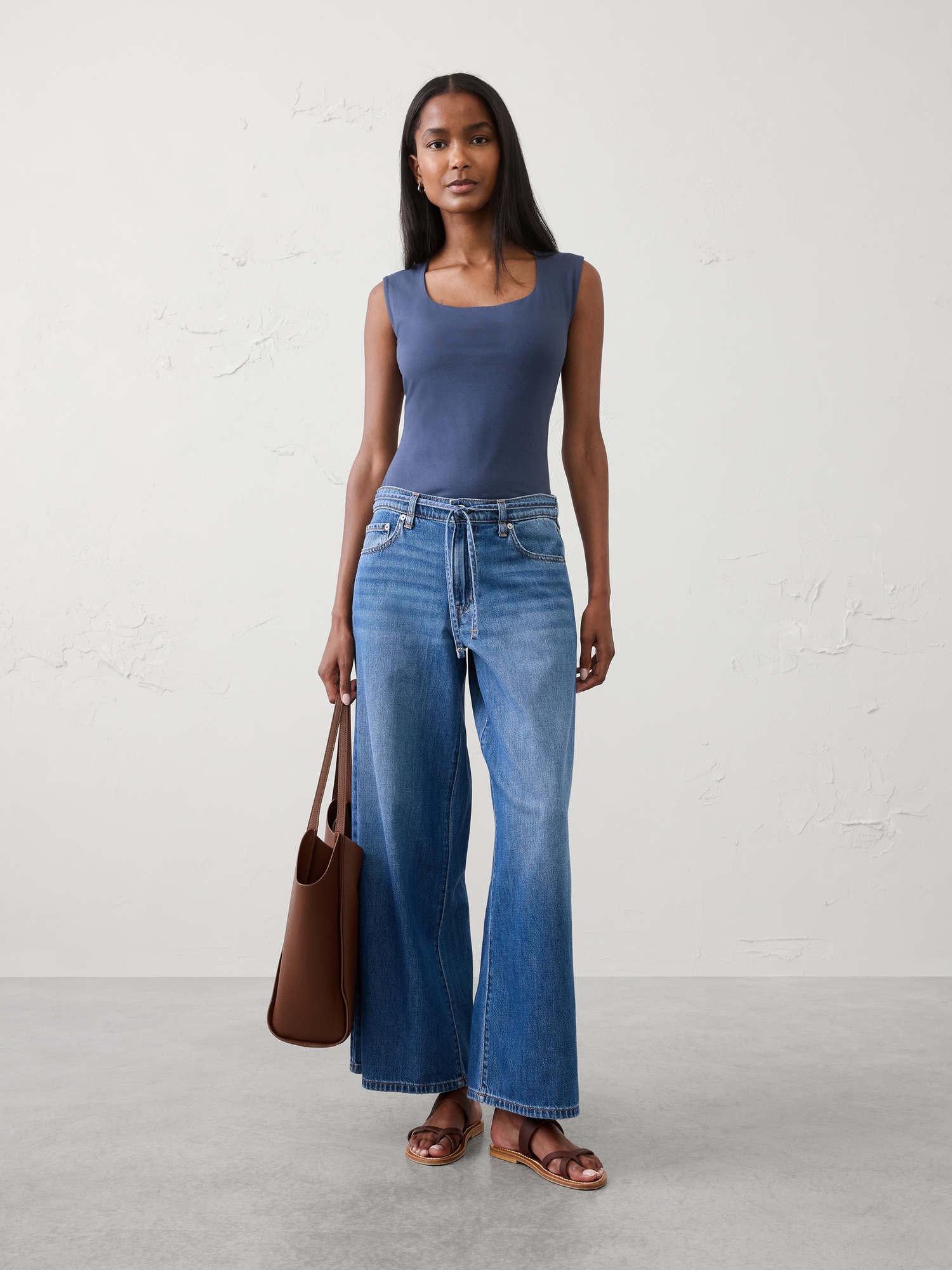 Image number 1 showing, Soft Stretch Scoop-Neck Top