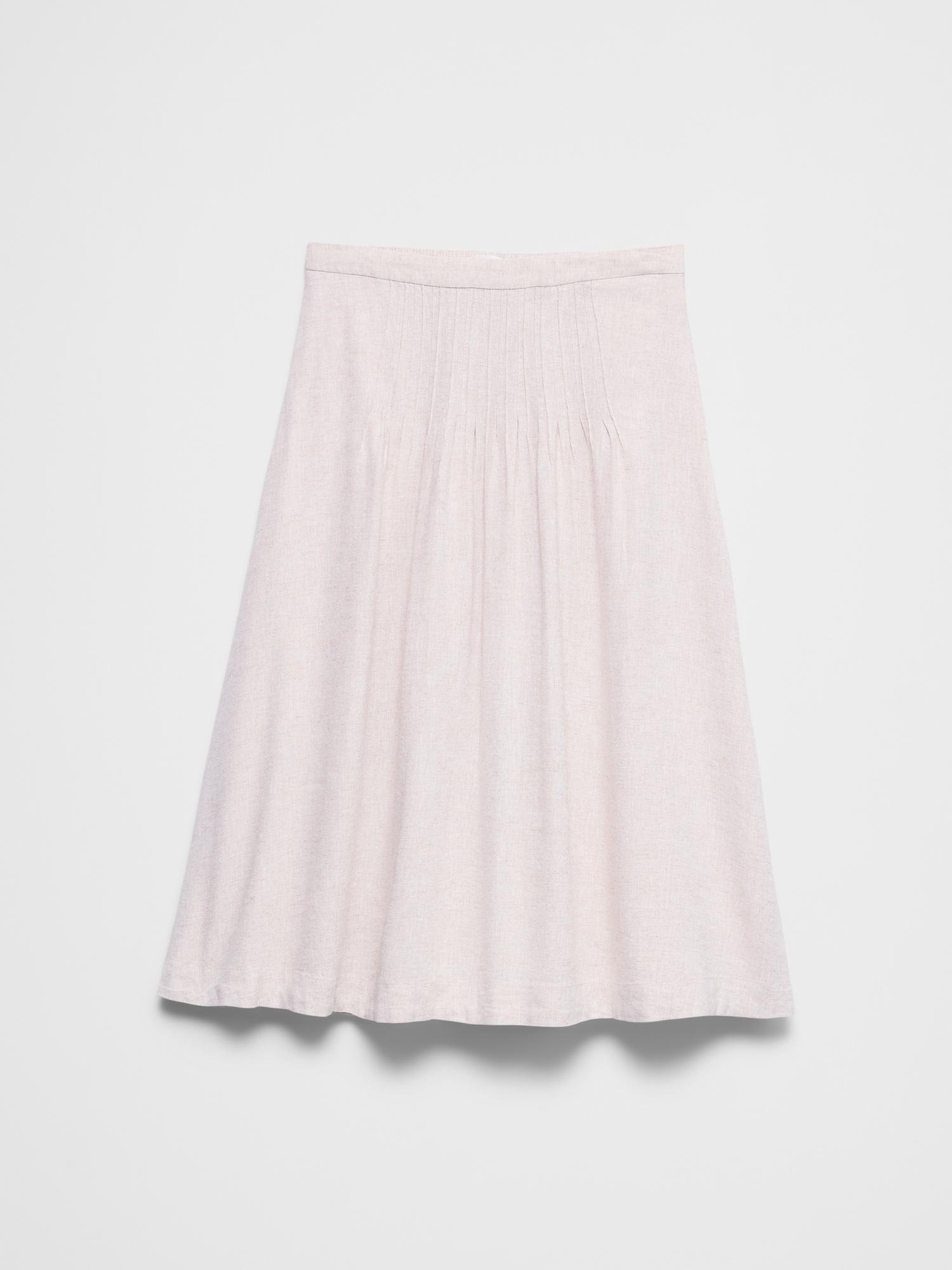 Image number 4 showing, Linen-Blend Pintuck Midi Skirt