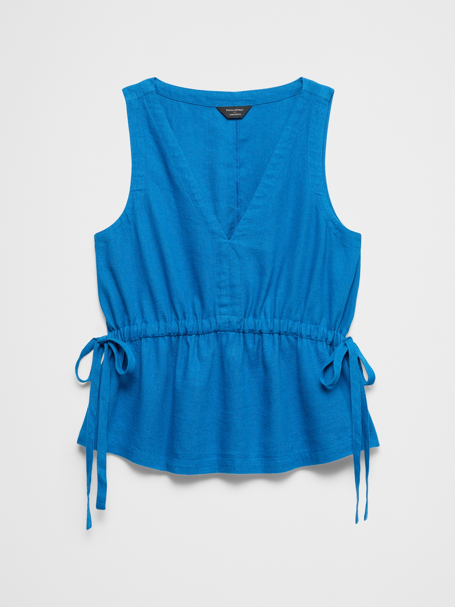 Image number 4 showing, Linen-Blend Side-Ties Top