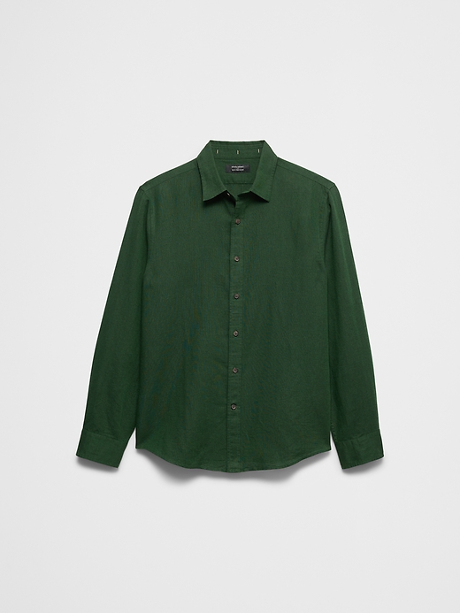 Slim-Fit Linen-Blend Shirt | Banana Republic Factory
