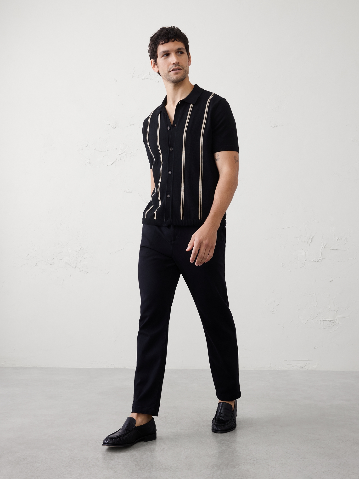 Image number 1 showing, Striped Button-Down Sweater Polo