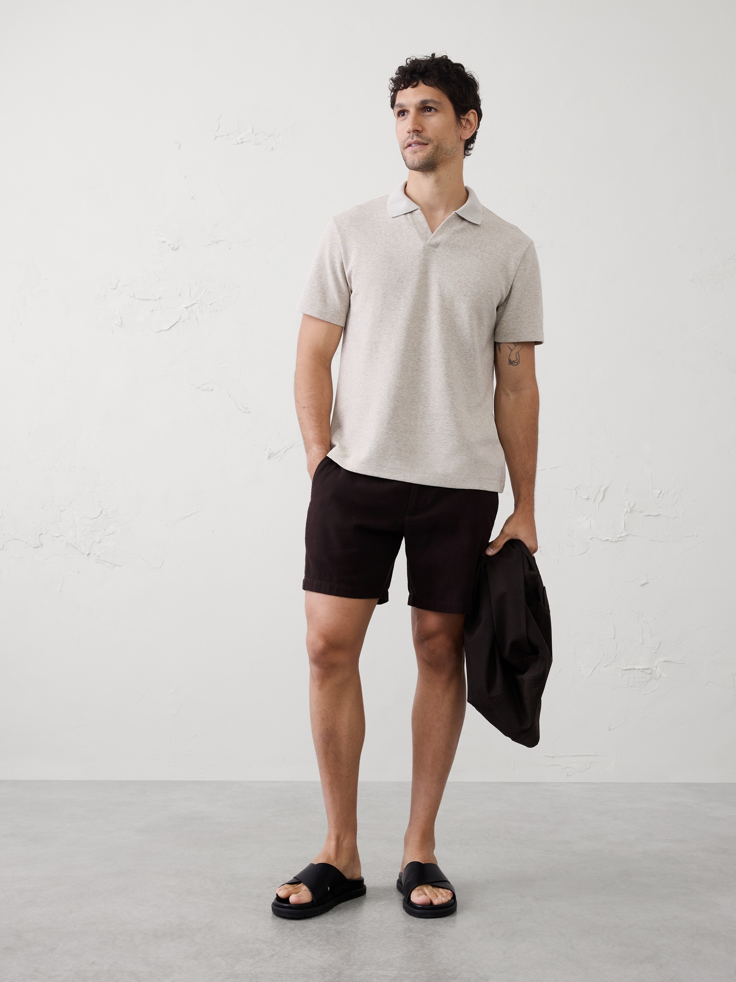 Image number 1 showing, Standard-Fit Johnny-Collar Polo