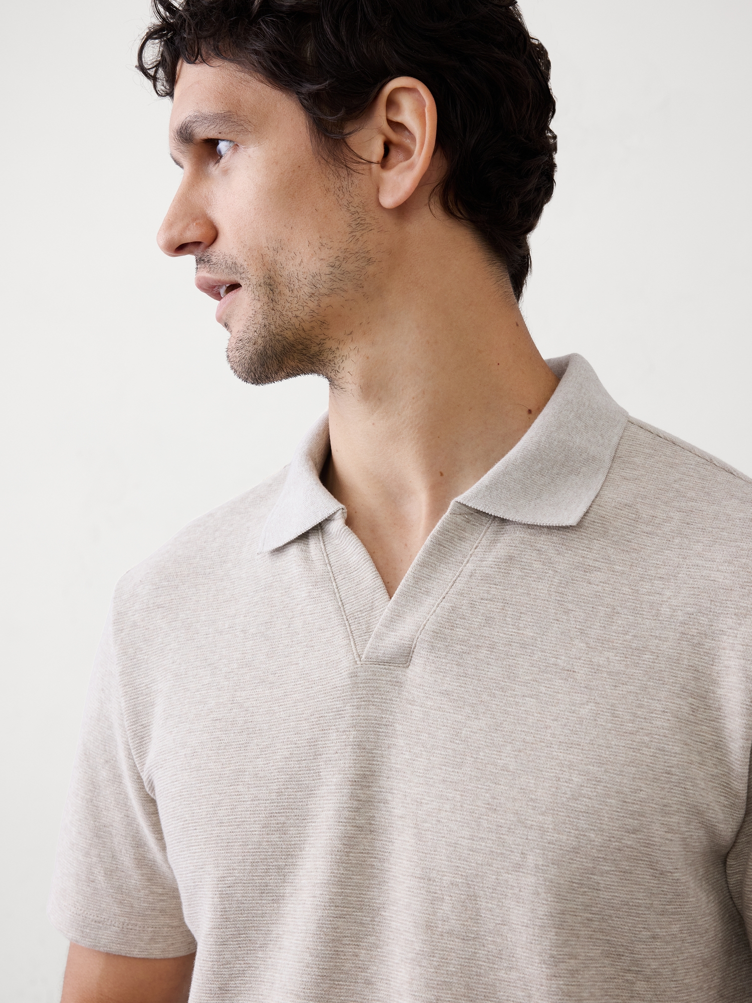 Image number 3 showing, Standard-Fit Johnny-Collar Polo