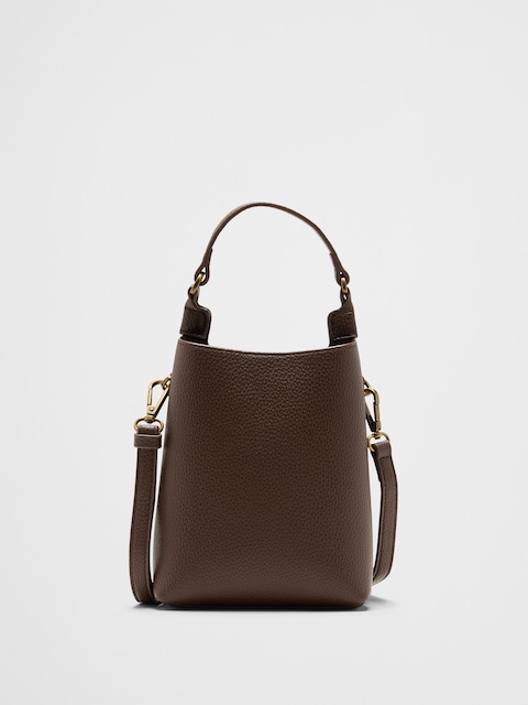 PETIT SAC GODET À BANDOULIÈRE EN CUIR VÉGANE