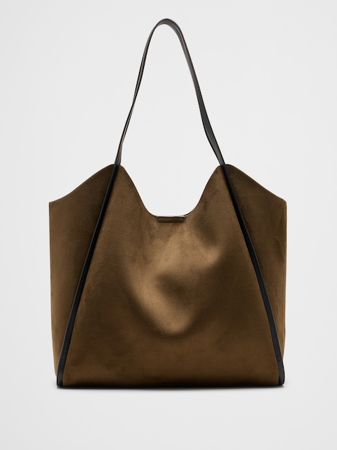 FOURRE-TOUT MODERNE EN FORME DE SEAU EN CUIR VÉGANE