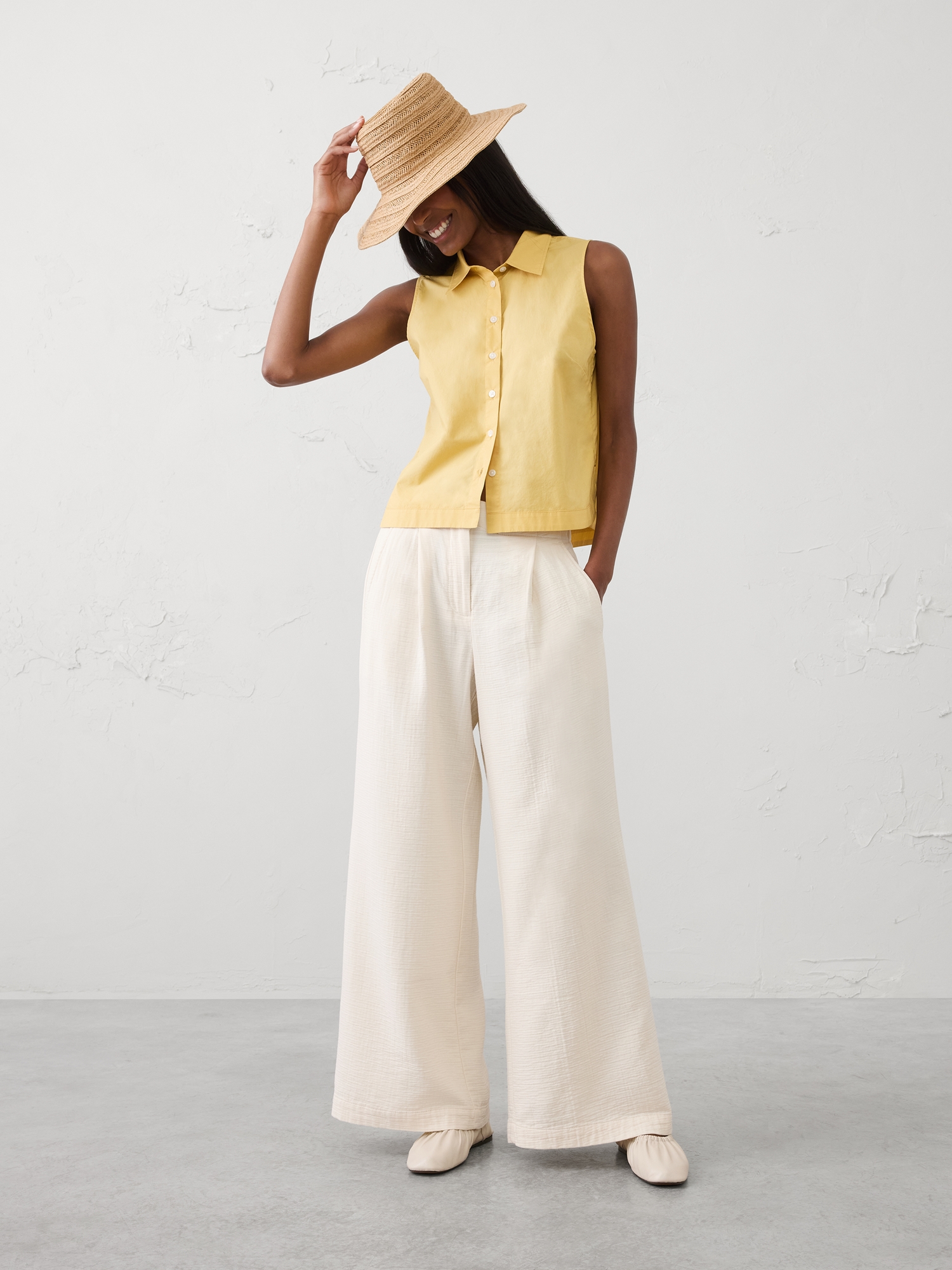 Image number 1 showing, Collared Cropped Shirt