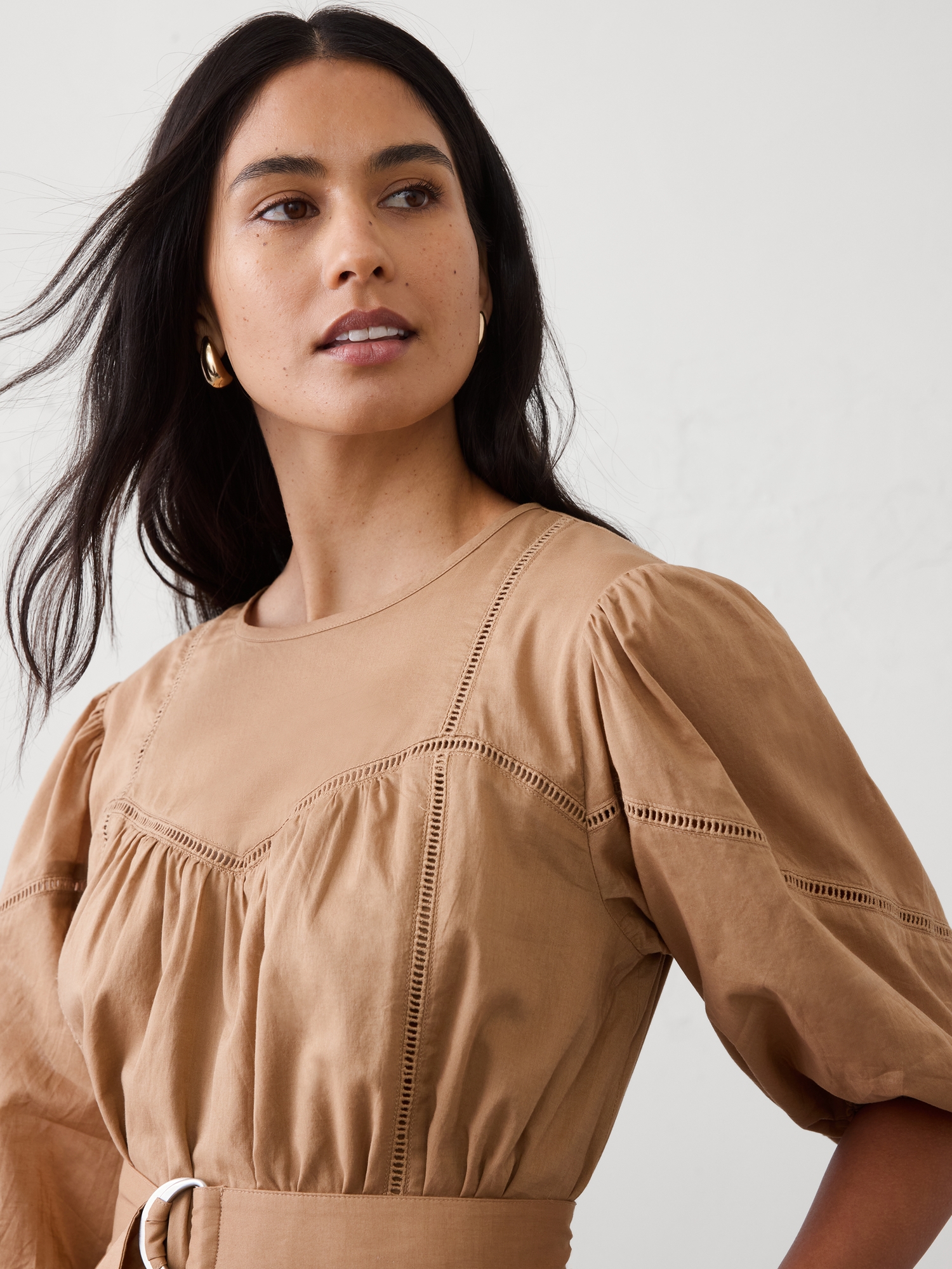 Image number 3 showing, Balloon-Sleeve Mini Dress
