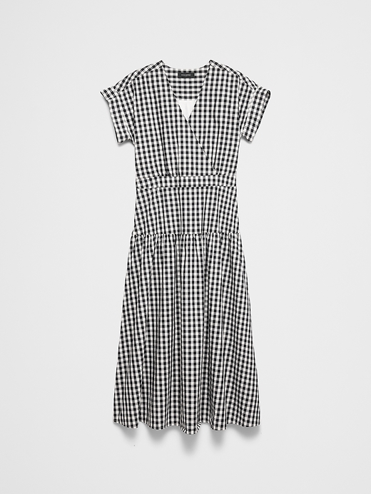 Poplin Surplice Midi Dress | Banana Republic Factory