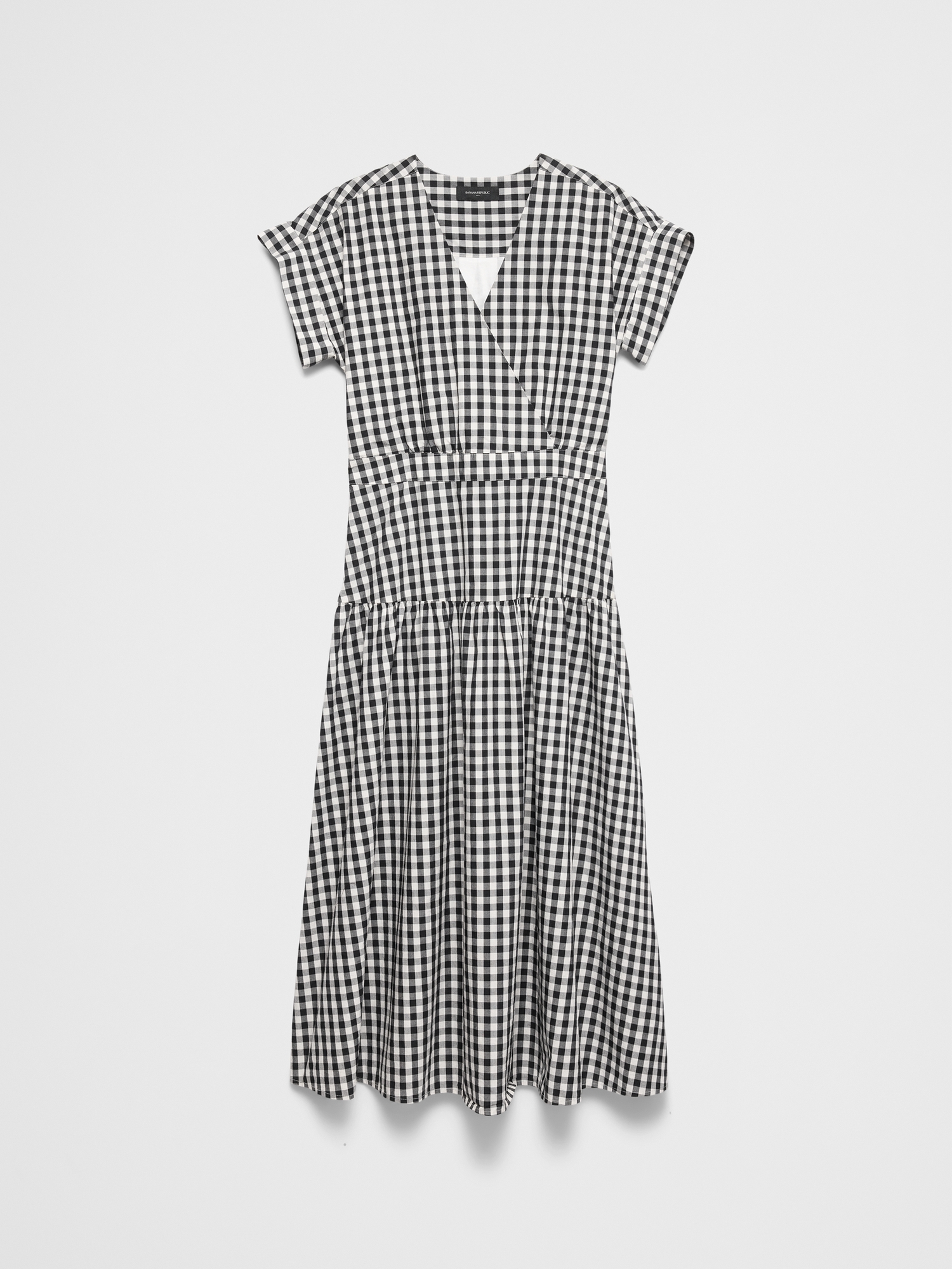 Image number 4 showing, Poplin Surplice Midi Dress