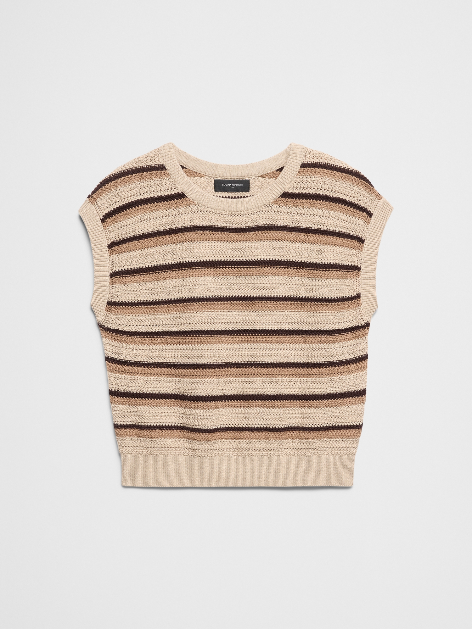 Image number 4 showing, Cotton Textured Cap-Sleeve Sweater