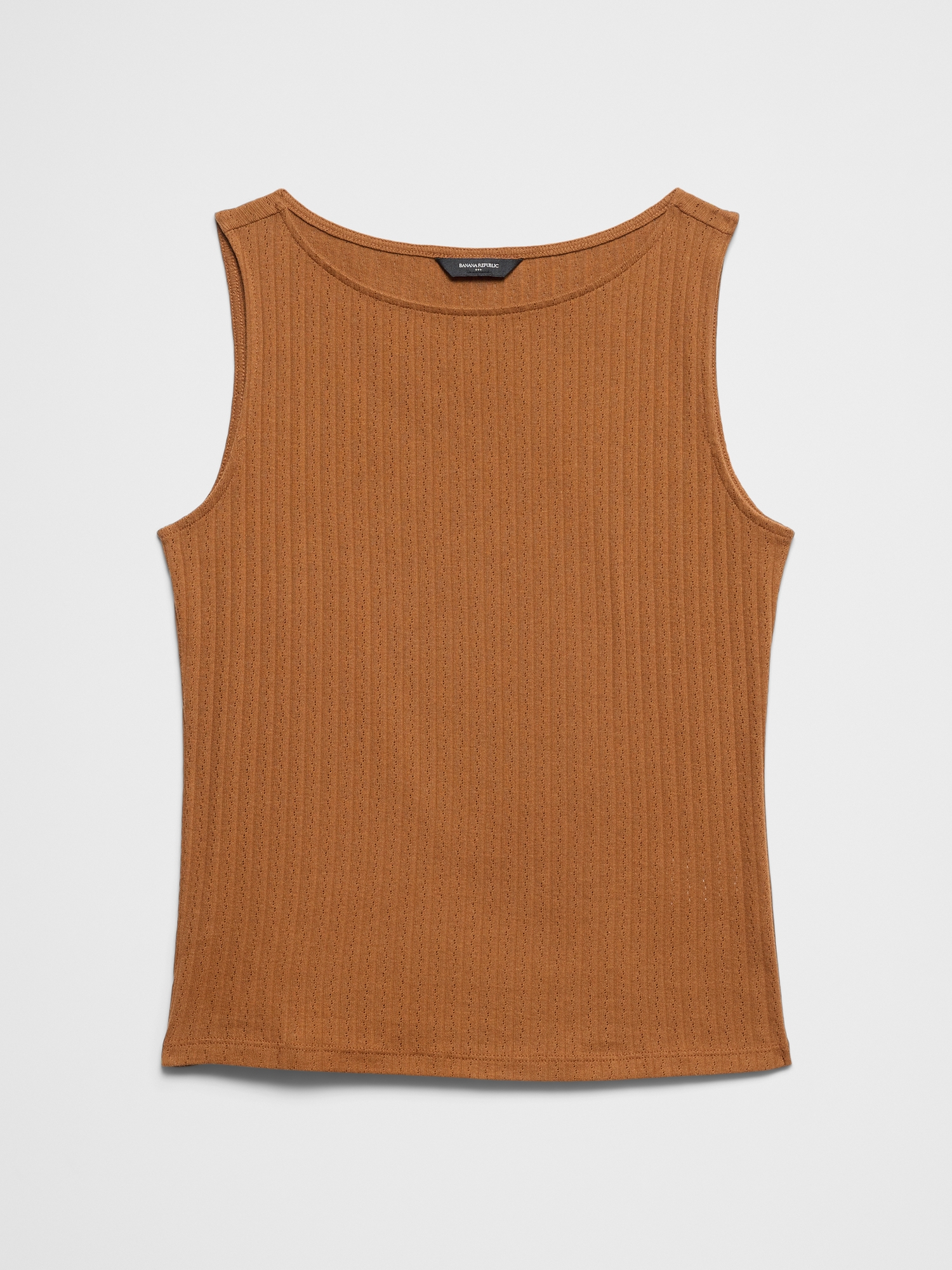 Image number 4 showing, Pointelle Ribbed Boatneck Top