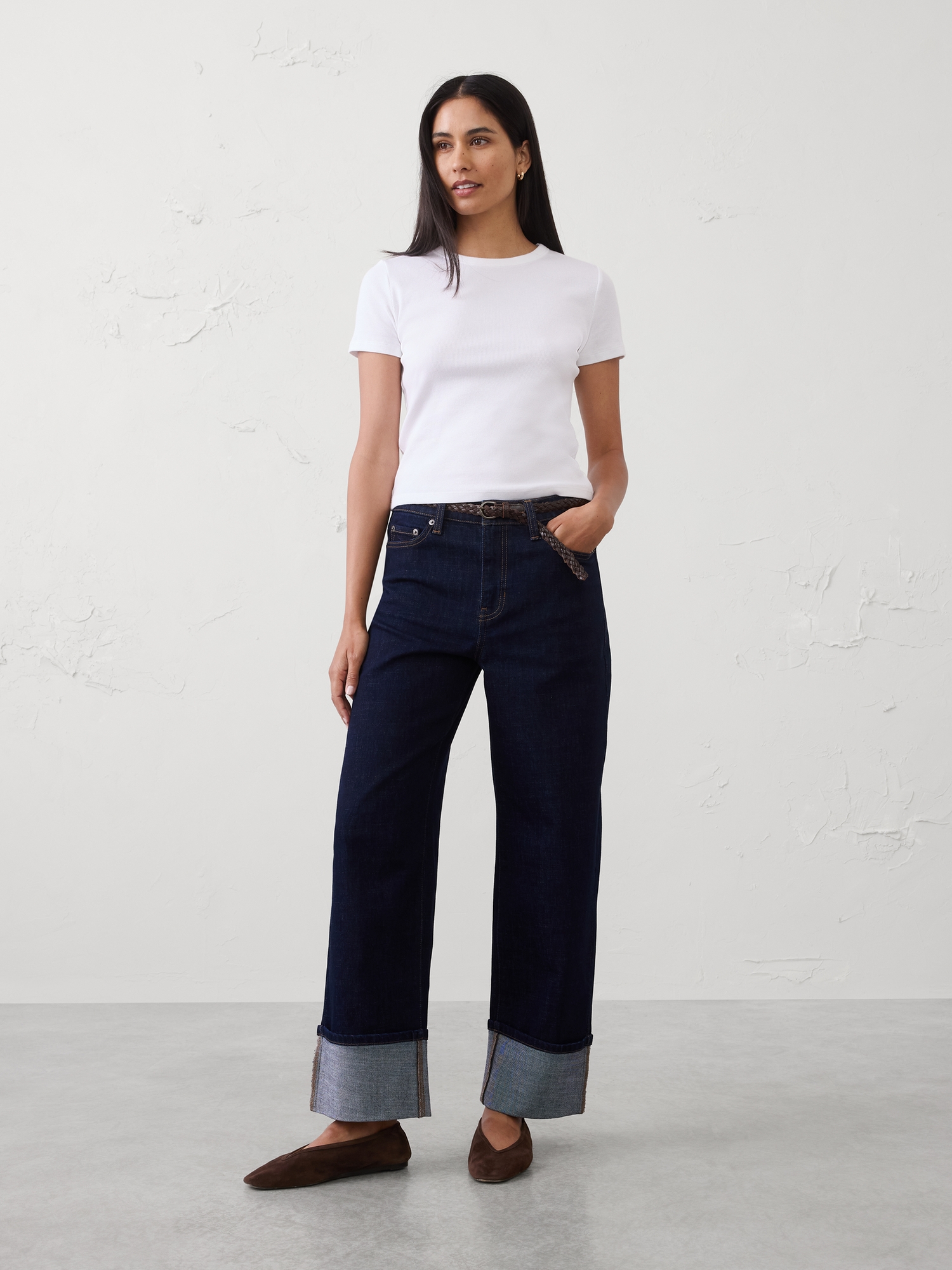 Image number 1 showing, Straight High-Rise Jean