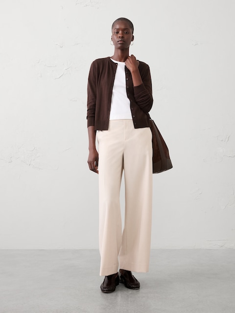 Hayden Sculpted Stretch Wide-Leg High-Rise Pant