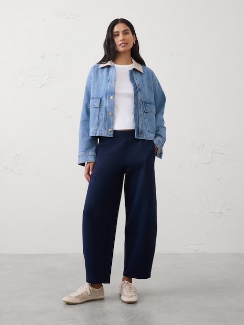 Weekender Barrel-Leg Mid-Rise Pant