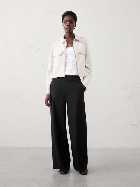 Hayden Sculpted Stretch Wide-Leg High-Rise Pant