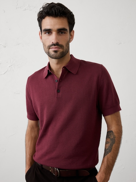 Textured Sweater Polo