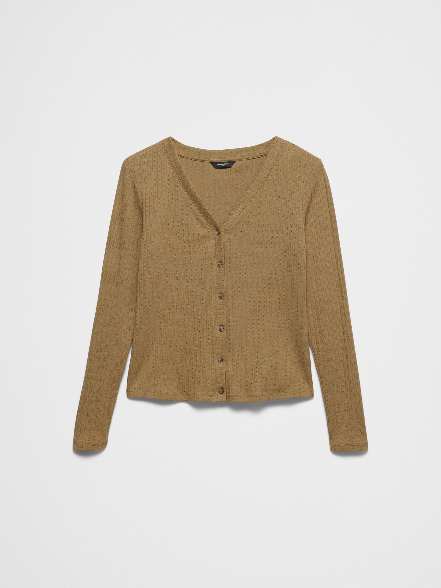 L'image numéro 4 présente Polo en tricot pointelle côtelé