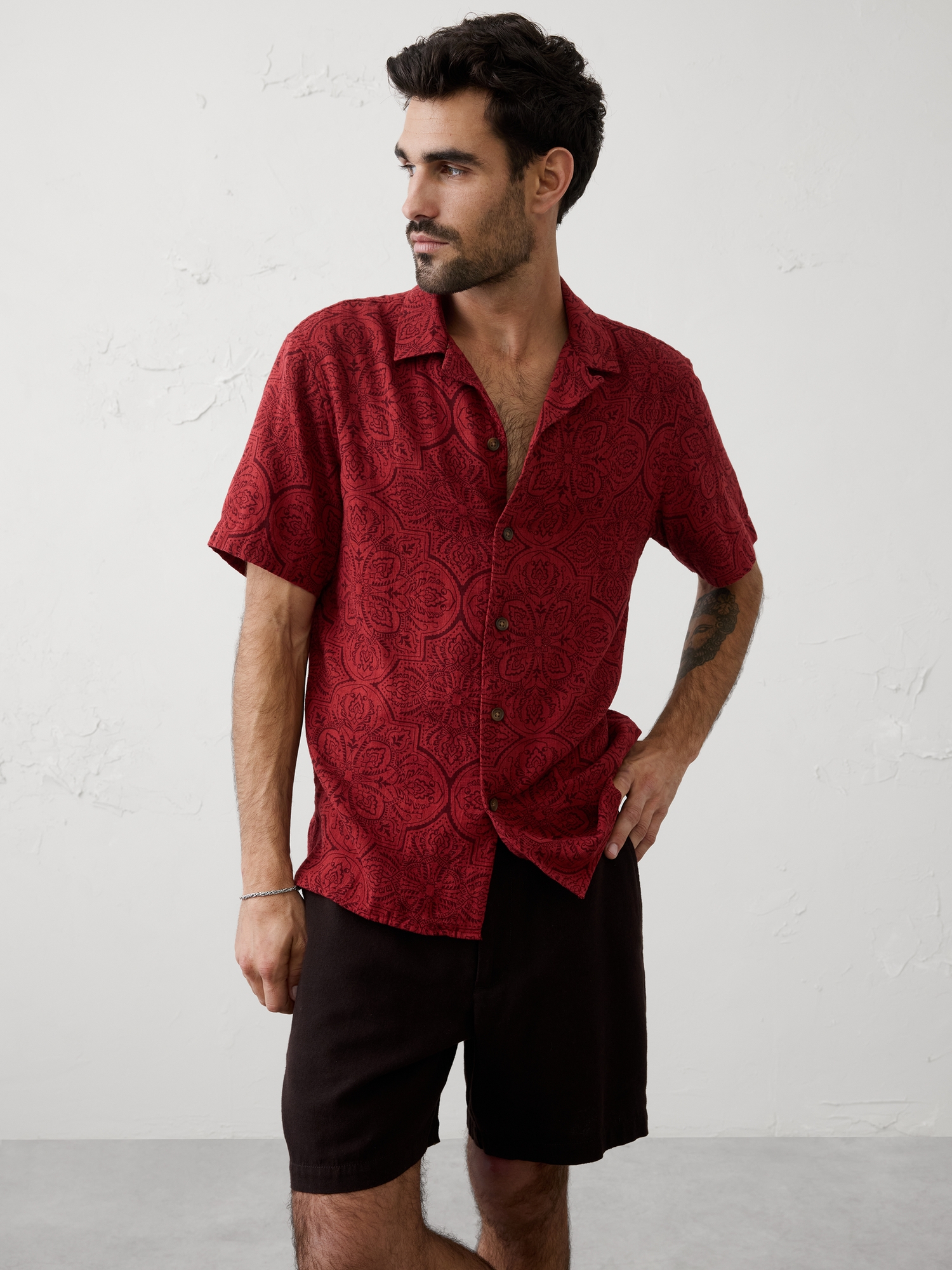 Image number 1 showing, Standard-Fit Coastal Resort Shirt