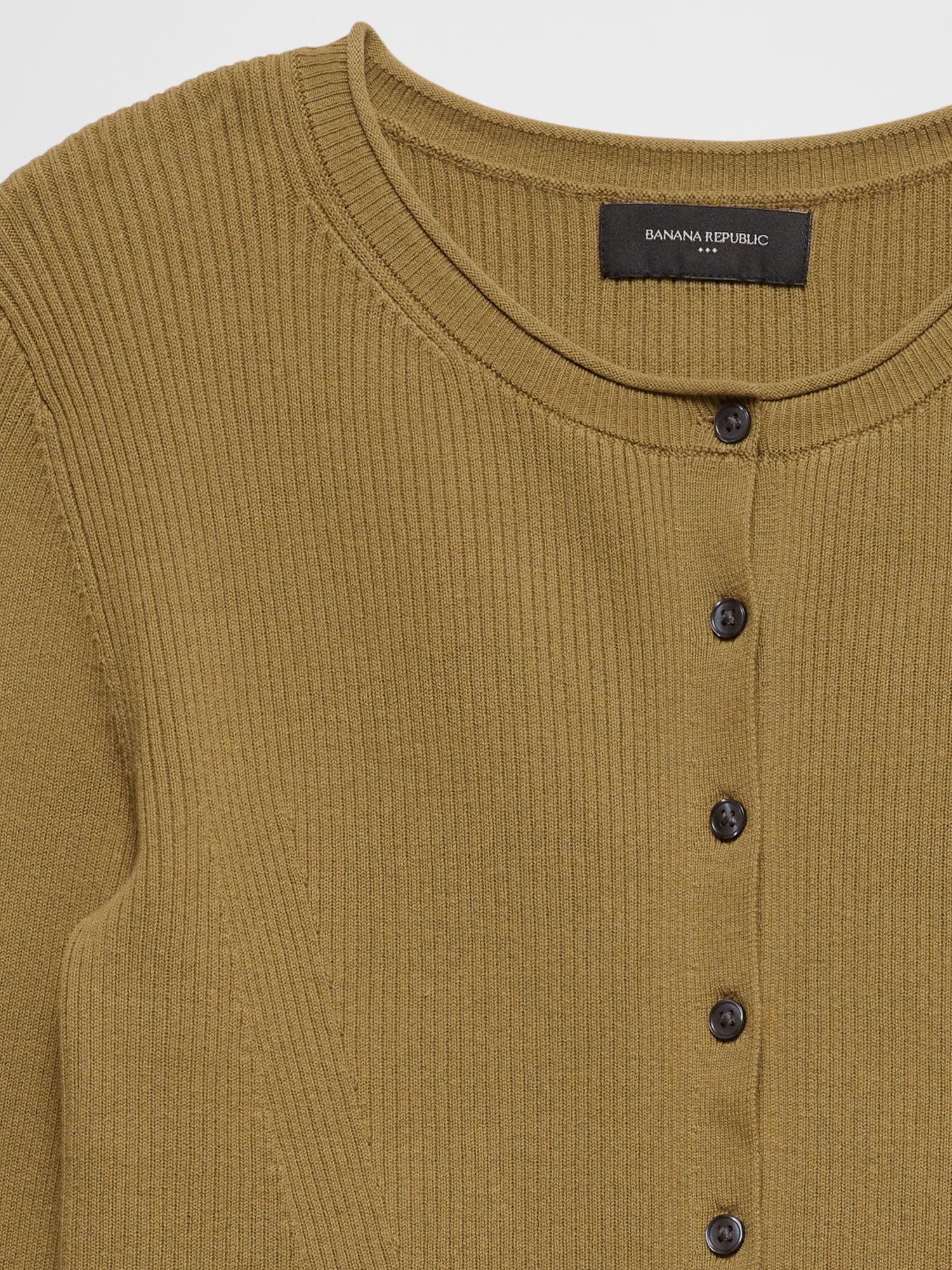 Image number 5 showing, Cotton Ribbed Cardigan Sweater