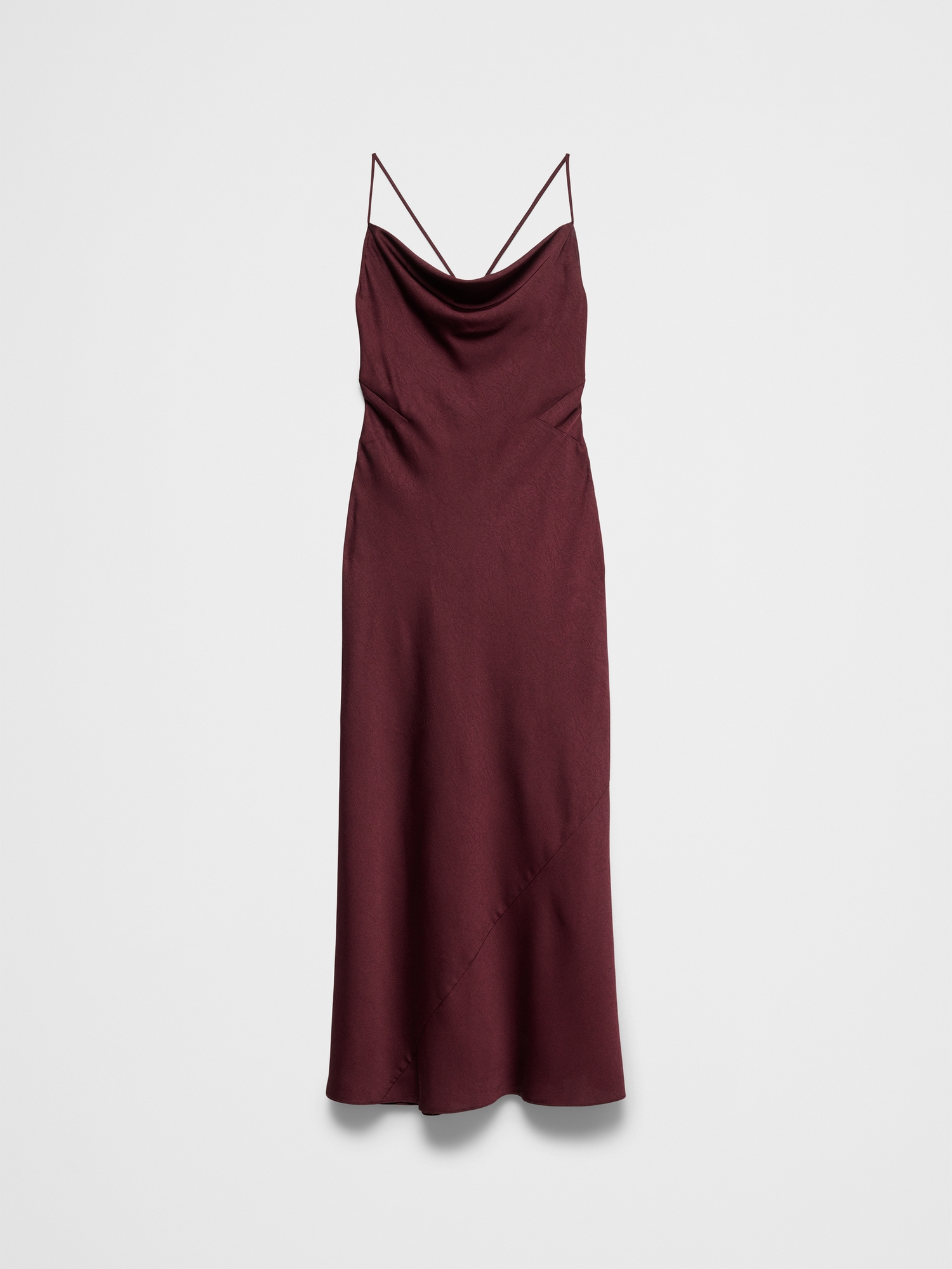 Image number 4 showing, Satin Cowl-Neck Maxi Dress