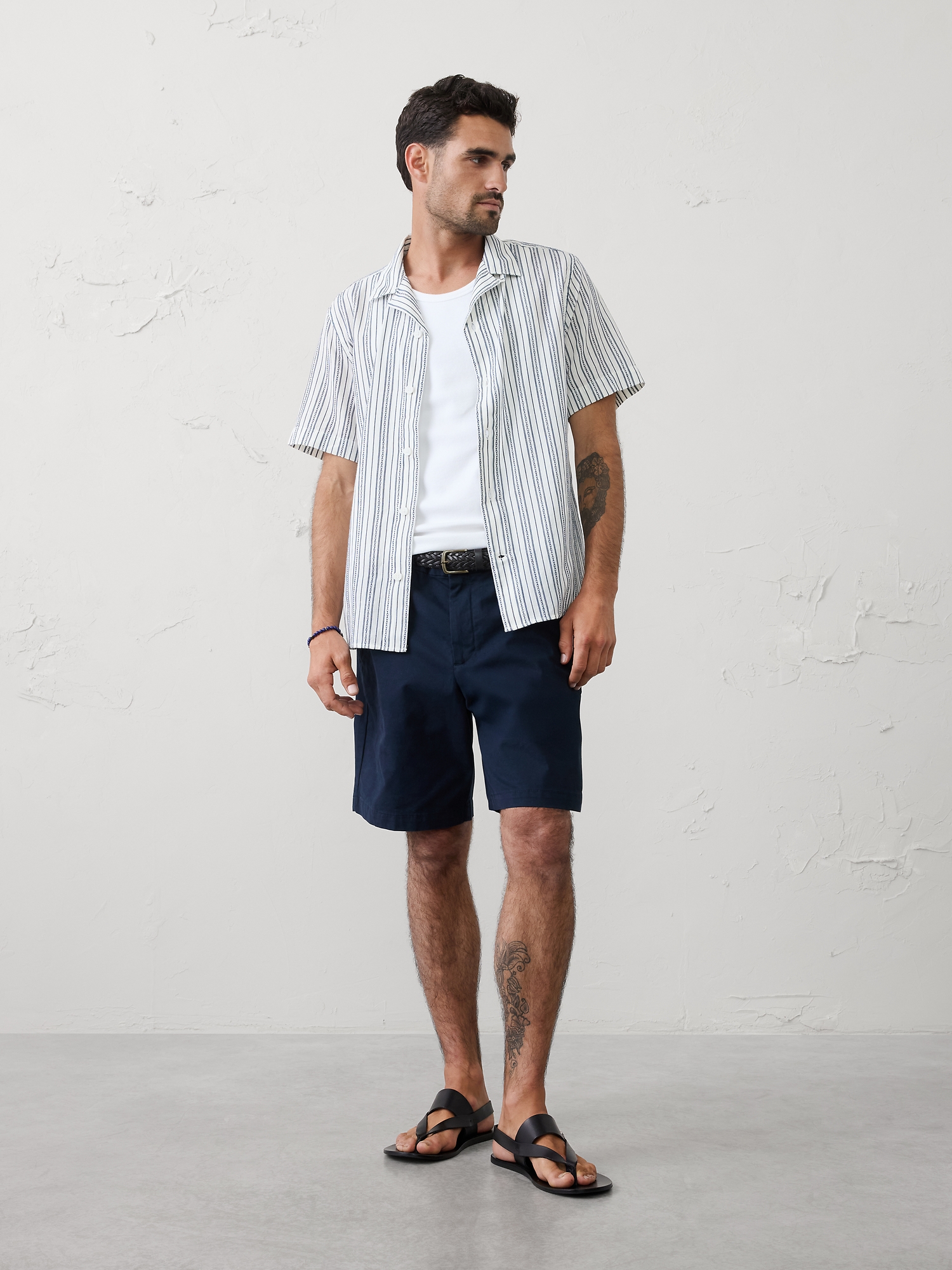 L'image numéro 1 présente Chemise de vacances texturée coupe standard