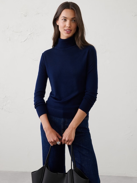 Merino Wool Turtleneck Sweater