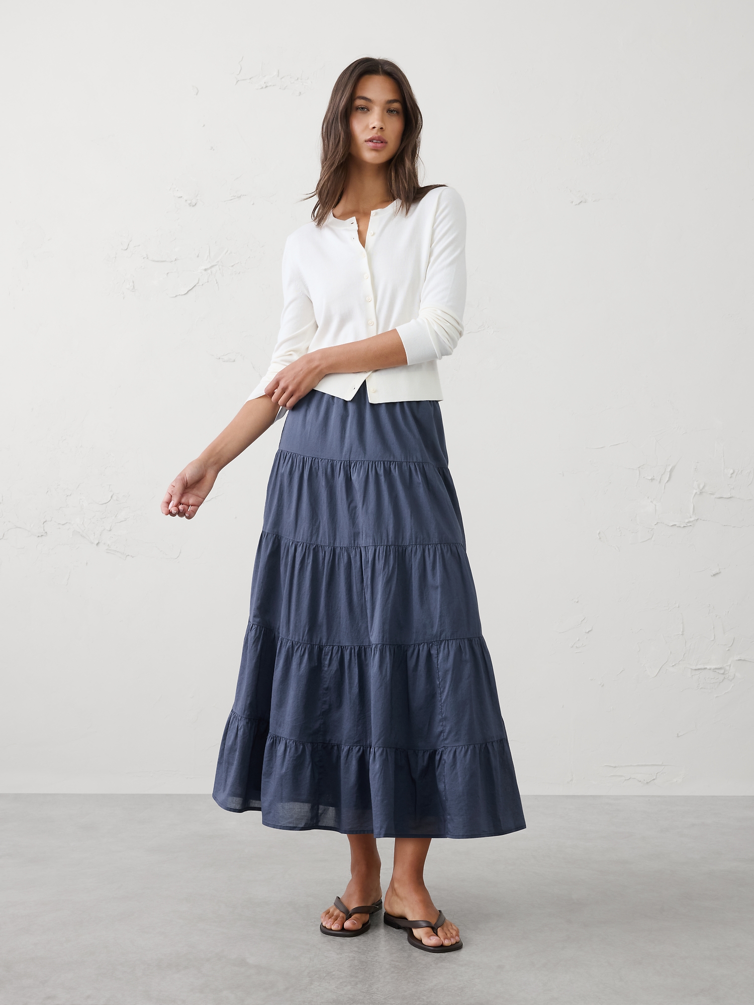 Image number 1 showing, Tiered Maxi Skirt