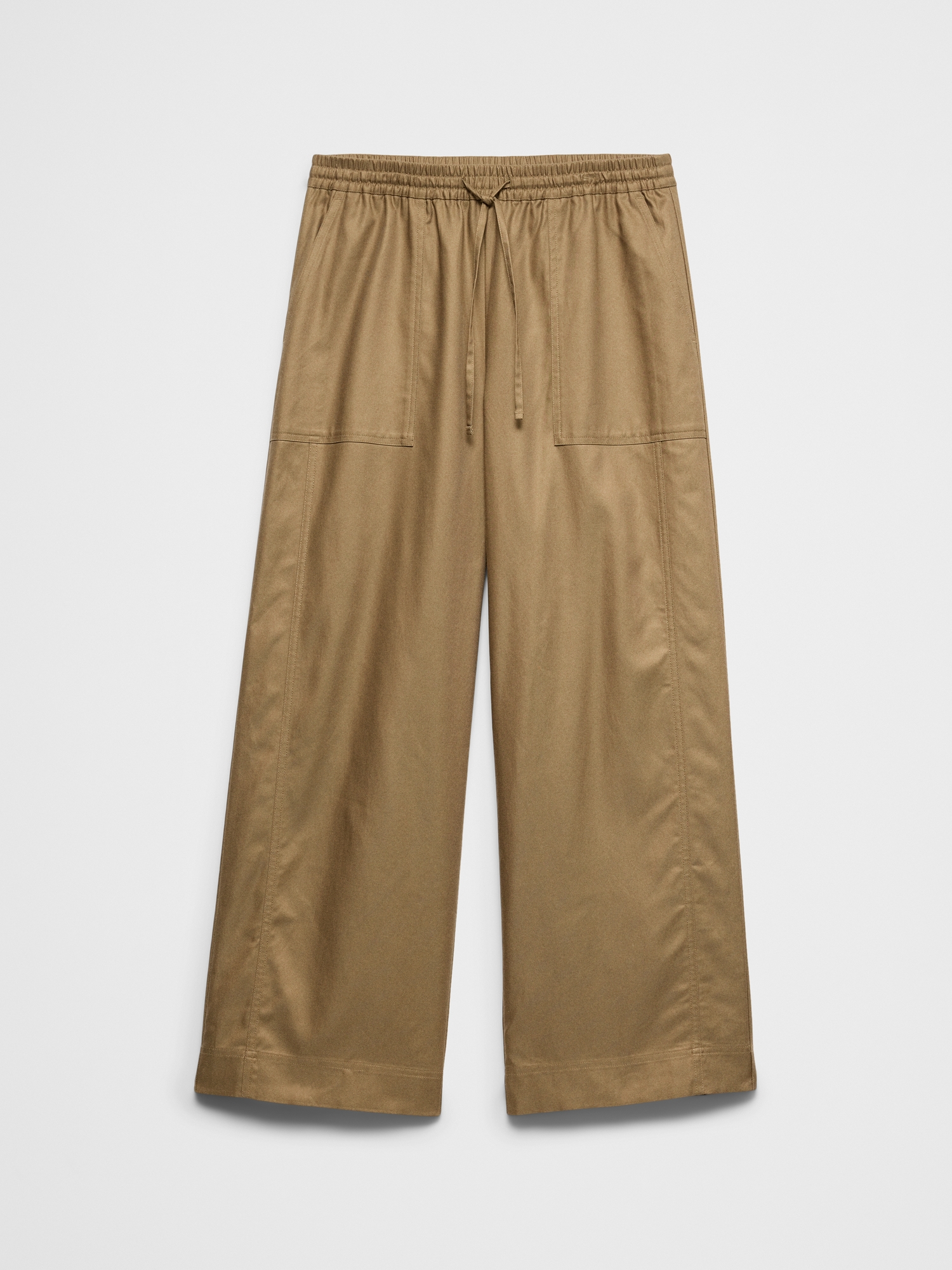 Image number 4 showing, Wide-Leg Mid-Rise Utility Painters Twill Pull-On Pant