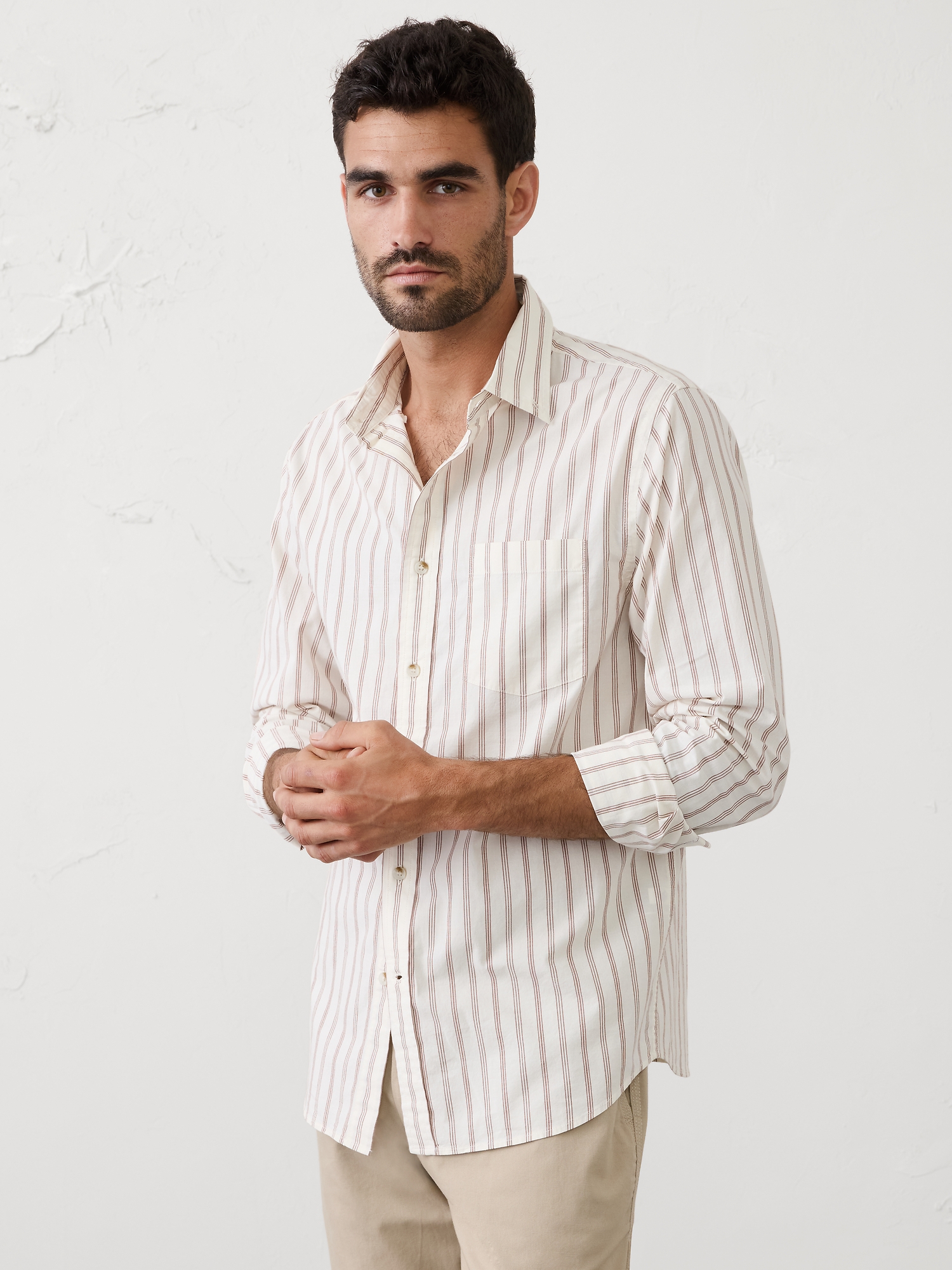 Image number 1 showing, Slim-Fit Softwash Cotton Shirt