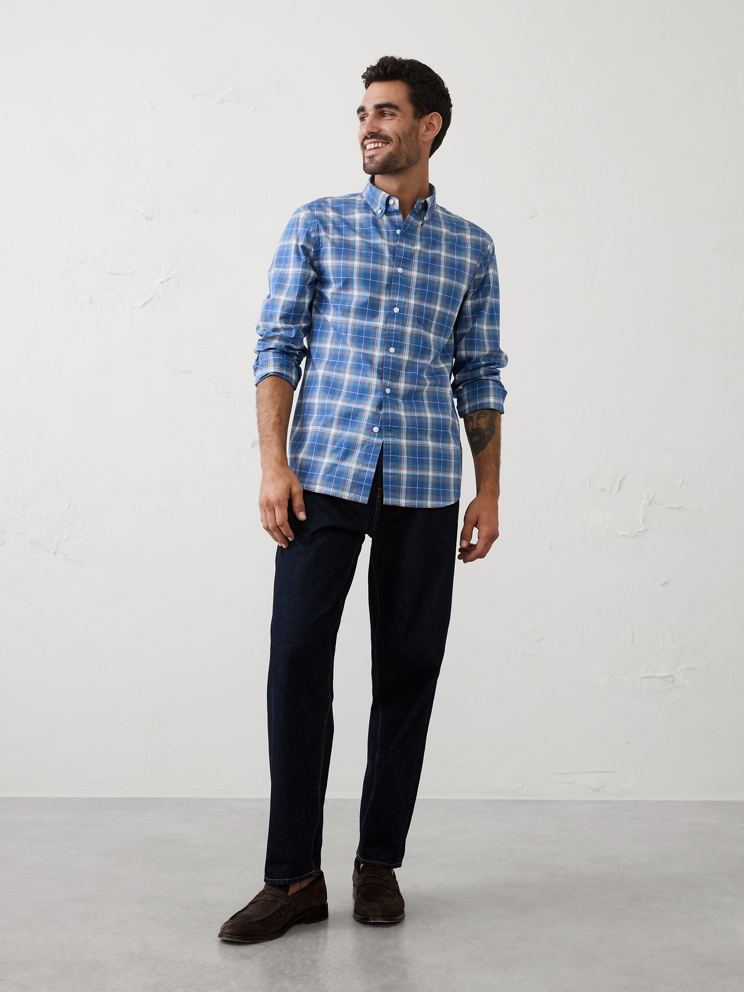 Image number 1 showing, Slim-Fit Softwash Cotton Shirt