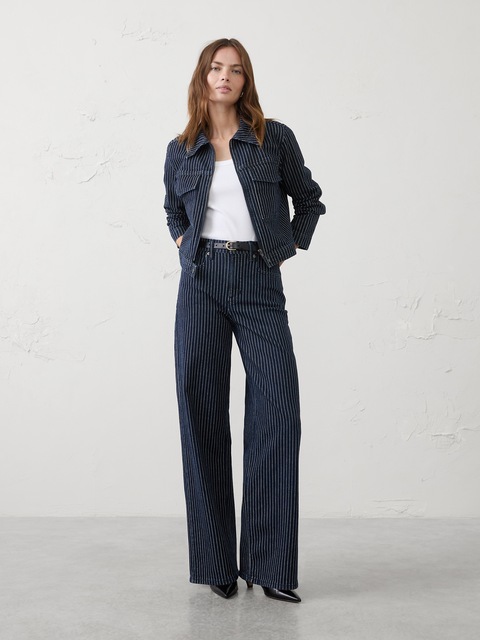 Wide-Leg High-Rise Jean