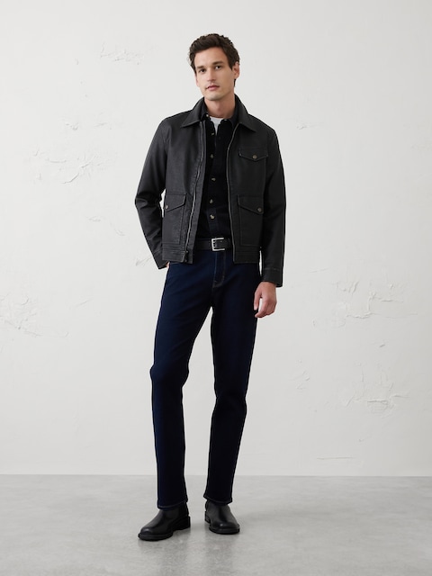 Vegan Leather Zip Jacket
