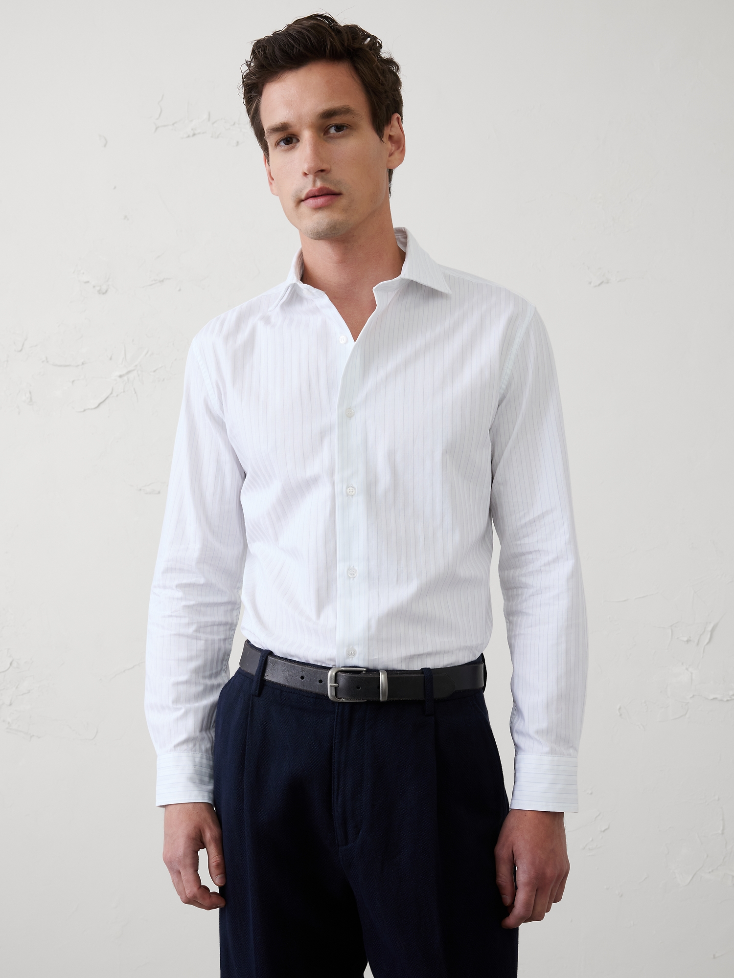 Image number 1 showing, Slim-Fit Dobby Dress Shirt