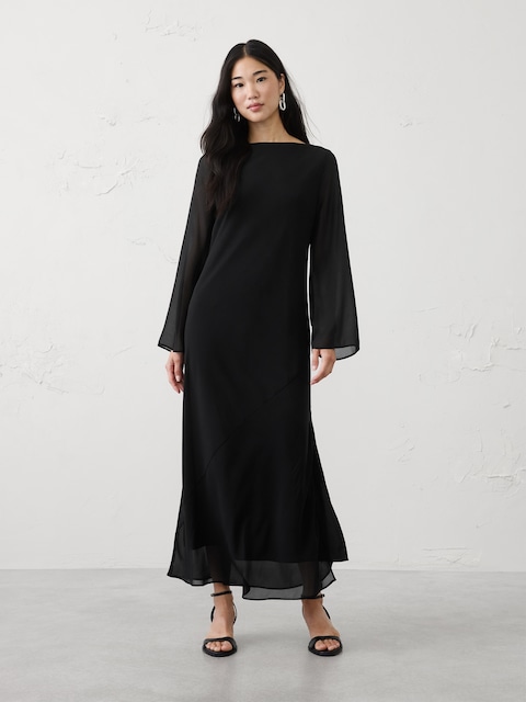Boatneck Maxi Dress