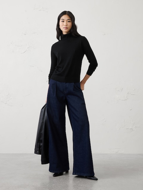 Merino Wool Turtleneck Sweater