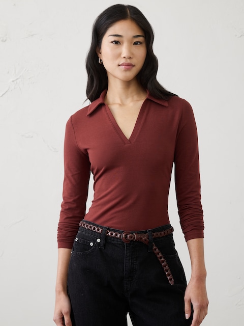 Soft Stretch Polo Top