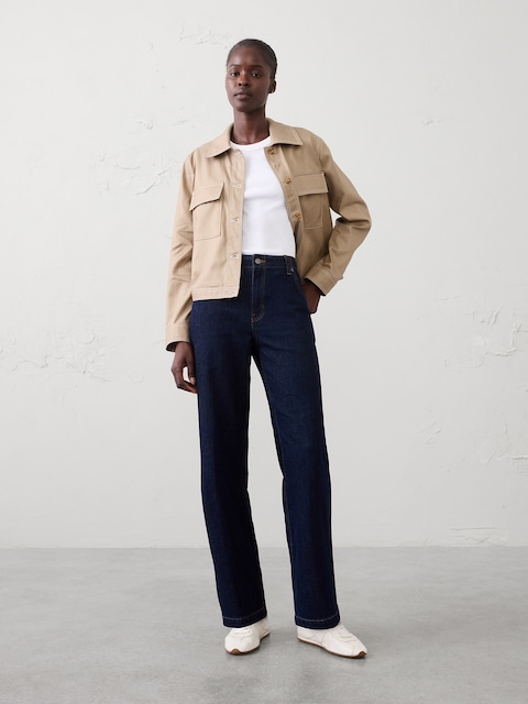 Straight High-Rise Tailored Jean