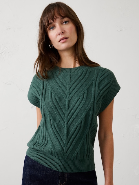 GILET EN TRICOT TORSADÉ D'UNE DOUCEUR PARFAITE